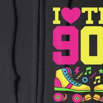 Nineties Heart 90s 1990s Fashion Theme Party Full Zip Hoodie