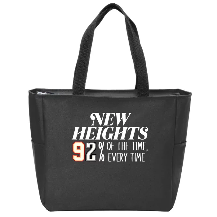 New Heights 92% Of The Time Every Time Zip Tote Bag