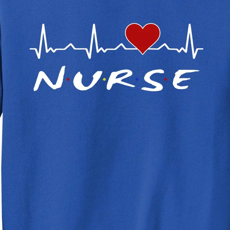 Nurse Heartbeat And Heart Gift Tall Sweatshirt