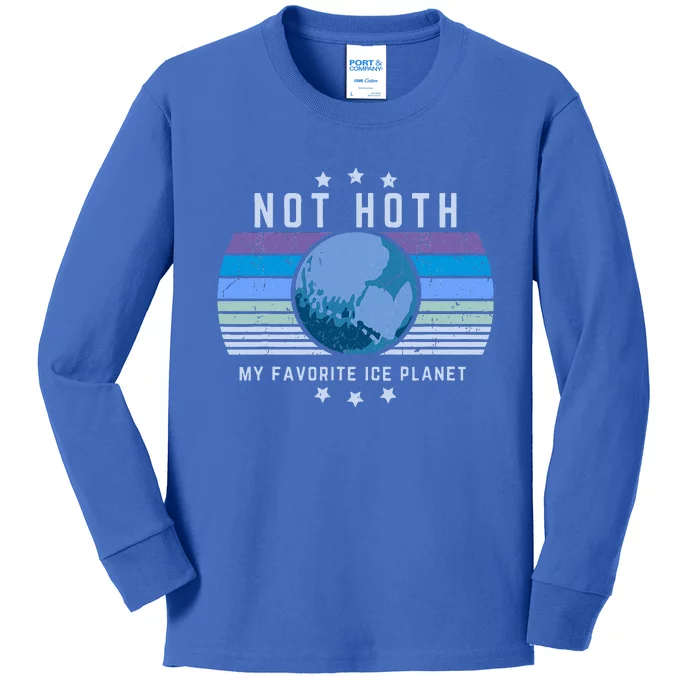 Not Hoth Alien Romance Ice Planet Kids Long Sleeve Shirt