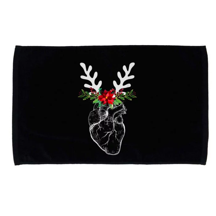 Nurse Heart Anatomy Reindeer Heart Cath Lab Rn Cardiology Hu Microfiber Hand Towel