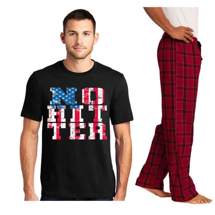 No Hitter Baseball US Flag 4th of July USA Artwork Pajama Set