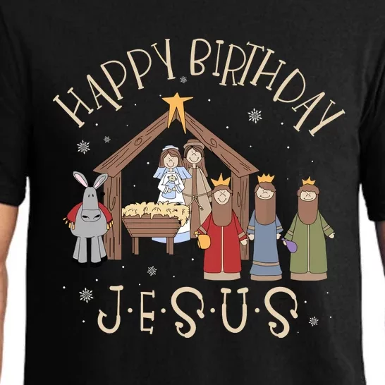 Nativity Happy Birthday Jesus Christmas Nativity Christian Pajama Set