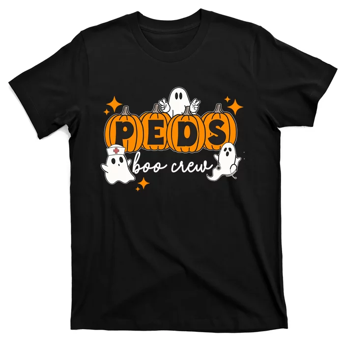 Nurse Halloween Boo Crew Ghost Pumpkins Funny T-Shirt