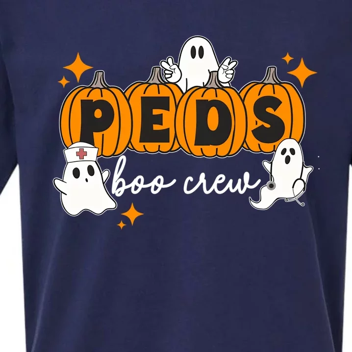 Nurse Halloween Boo Crew Ghost Pumpkins Funny Sueded Cloud Jersey T-Shirt