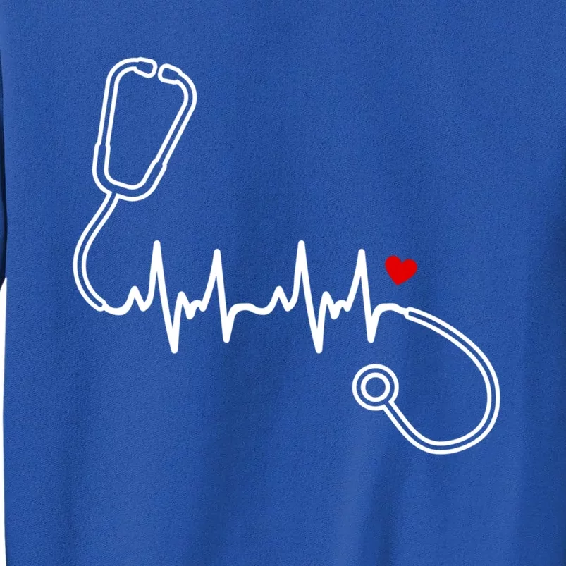 Nurse Heartbeat Clothing Gift Nurse Stethoscope Heart Gift Tall Sweatshirt