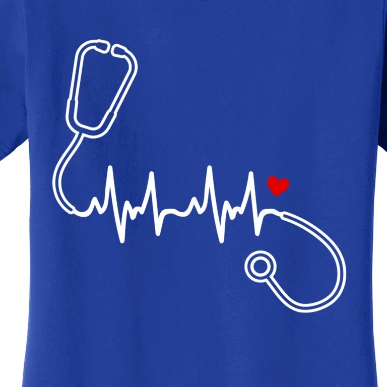 Nurse Heartbeat Clothing Gift Nurse Stethoscope Heart Gift Women's T-Shirt