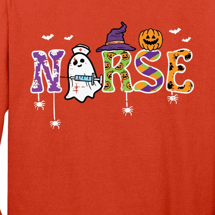 Nurse Halloween Costume Nursing Costume Scrub Top Tall Long Sleeve T-Shirt