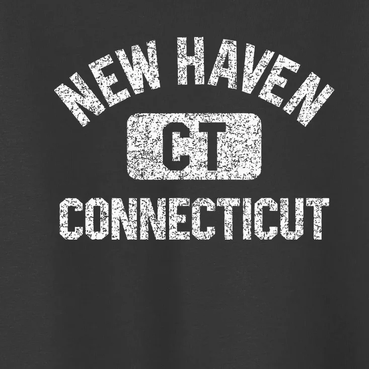 New Haven Ct Connecticut Gym Style Distressed Toddler T-Shirt