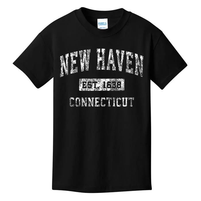 New Haven Connecticut Ct Vintage Established Sports Kids T-Shirt