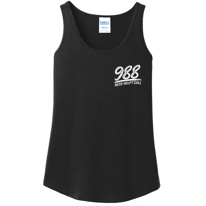 Need Help Call 988 Ladies Essential Tank