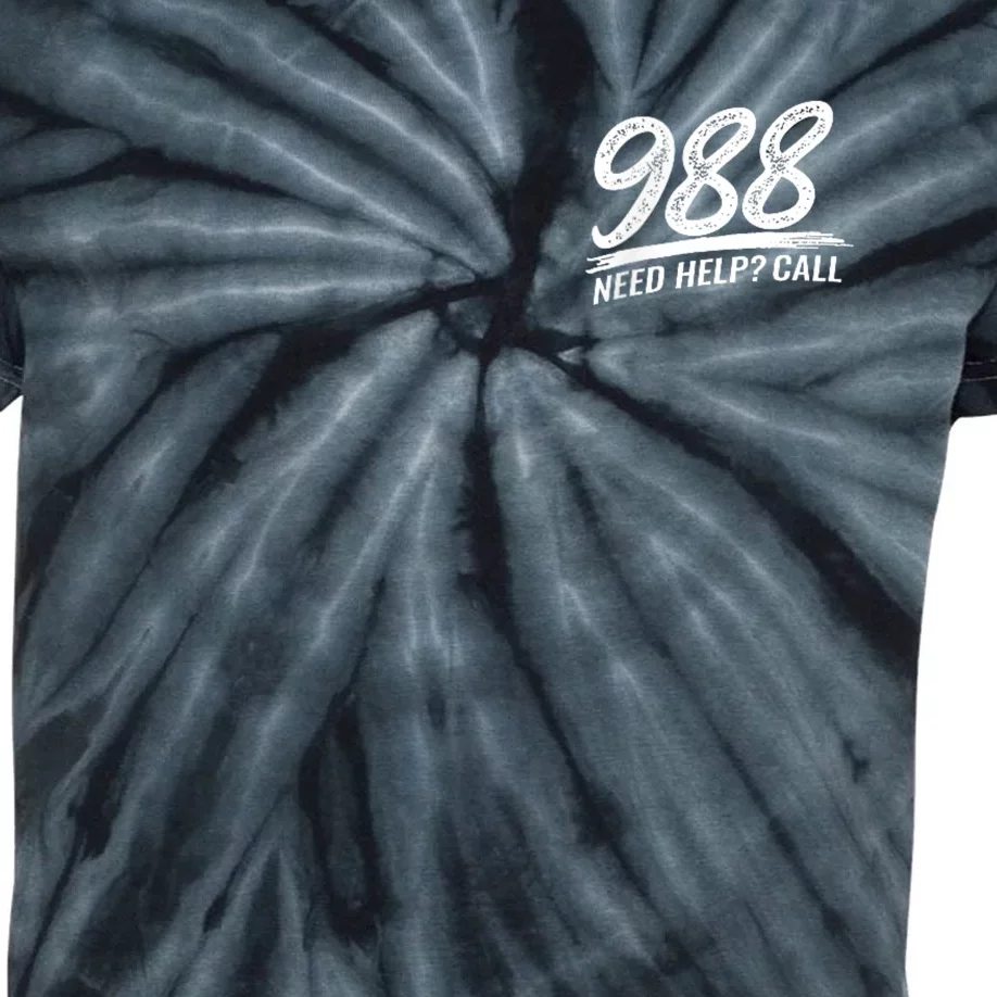 Need Help Call 988 Kids Tie-Dye T-Shirt