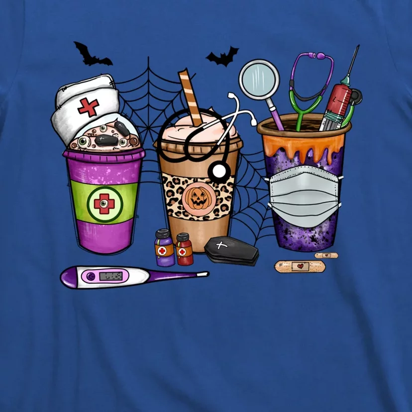 Nurse Halloween Coffee Spooky Nursing School Graduation Cute Gift T-Shirt