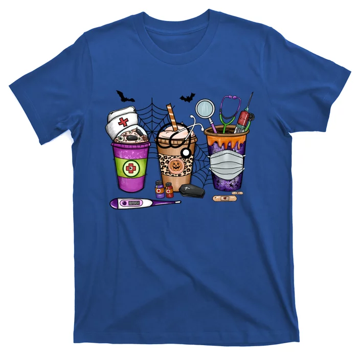 Nurse Halloween Coffee Spooky Nursing School Graduation Cute Gift T-Shirt