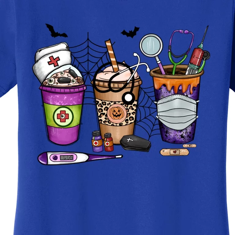 Nurse Halloween Coffee Spooky Nursing School Graduation Cute Gift Women's T-Shirt