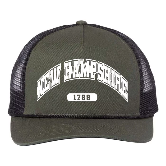 New Hampshire Collegiate Style 1799 Retro Rope Trucker Hat Cap