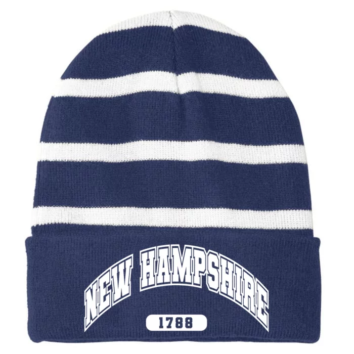 New Hampshire Collegiate Style 1799 Striped Beanie with Solid Band