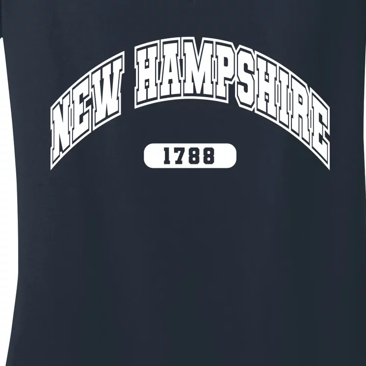 New Hampshire Collegiate Style 1799 Women's V-Neck T-Shirt