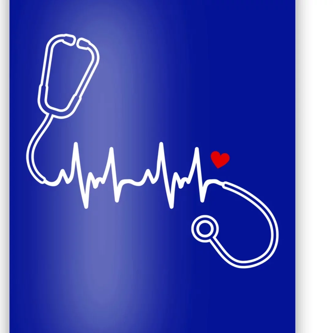 Nurse Heartbeat Clothing Gift Nurse Stethoscope Heart Gift Poster