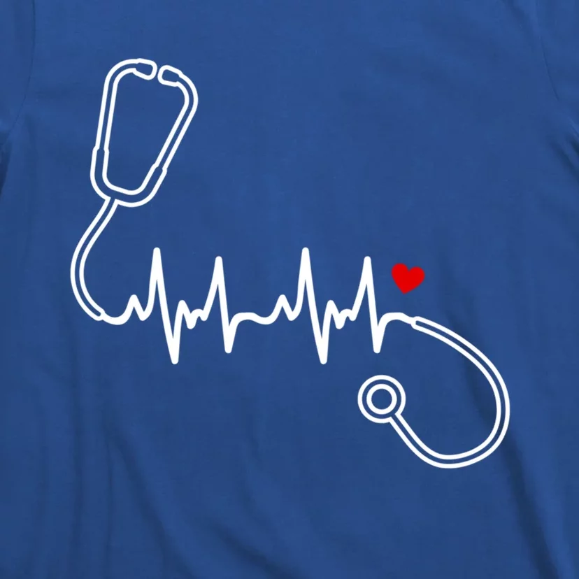 Nurse Heartbeat Clothing Gift Nurse Stethoscope Heart Gift T-Shirt