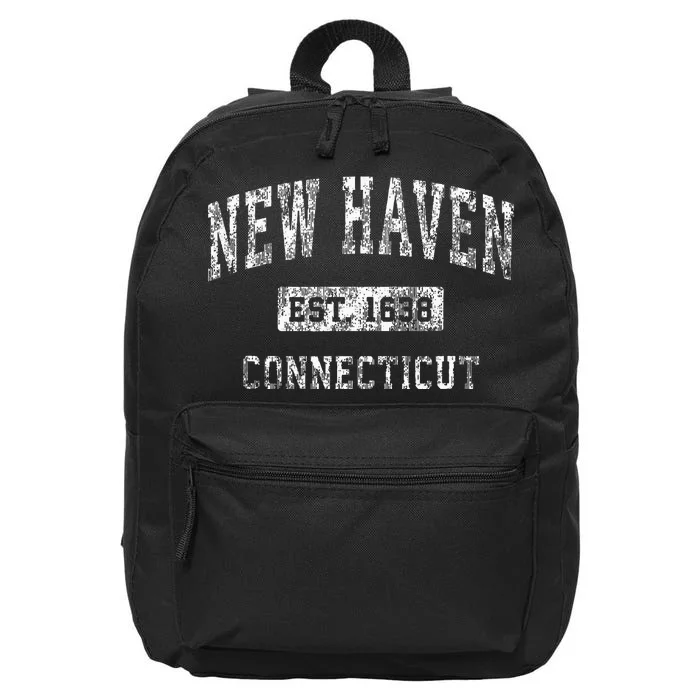 New Haven Connecticut Ct Vintage Established Sports 16 in Basic Backpack