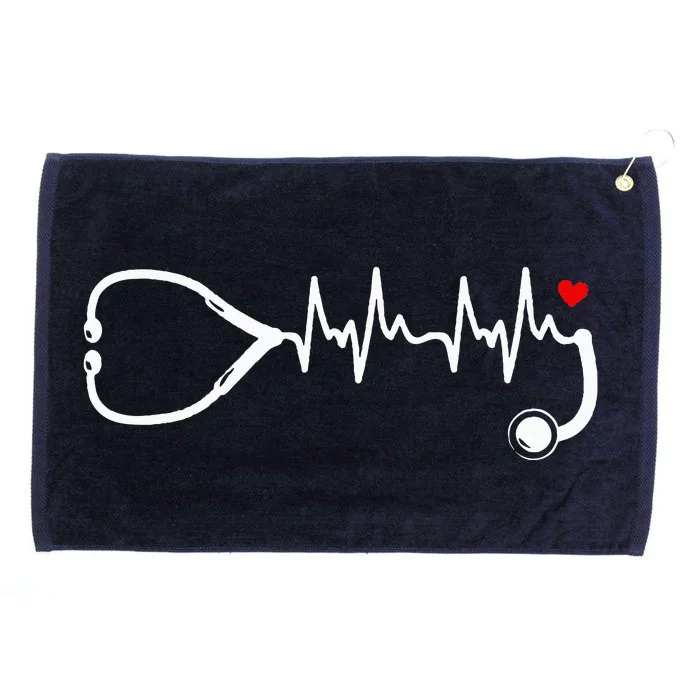 Nurse Heartbeat Clothing Stethoscope Heart Student Nurse Grommeted Golf Towel