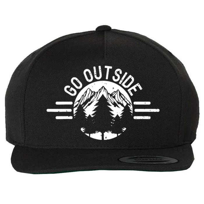 Nature Hiking Camping Forest Wool Snapback Cap