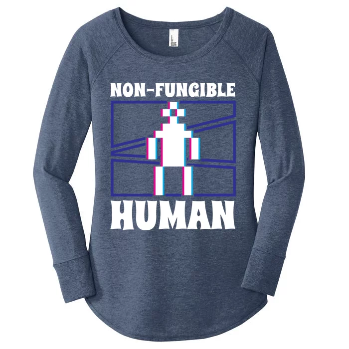 Nongiftfungible Hu Cryptocurrency Blockchain Trader Crypto Gift Women's Perfect Tri Tunic Long Sleeve Shirt