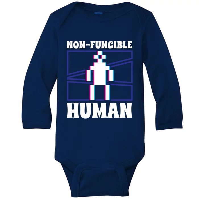 Nongiftfungible Hu Cryptocurrency Blockchain Trader Crypto Gift Baby Long Sleeve Bodysuit