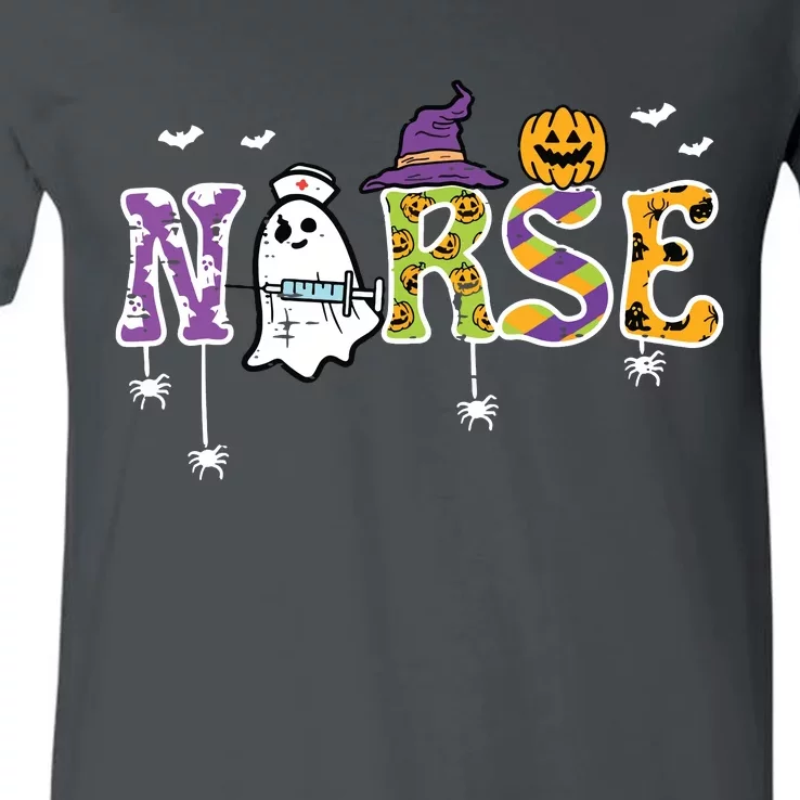 Nurse Halloween Costume Nursing Costume Scrub Top V-Neck T-Shirt