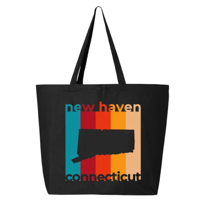 New Haven Connecticut Retro Cutout Ct Souvenir 25L Jumbo Tote