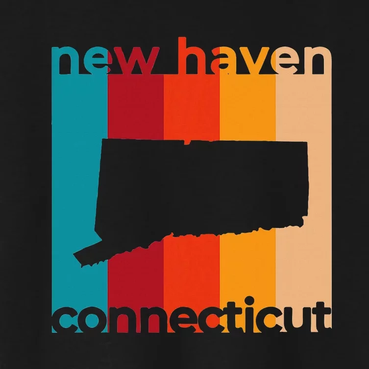 New Haven Connecticut Retro Cutout Ct Souvenir Women's Crop Top Tee