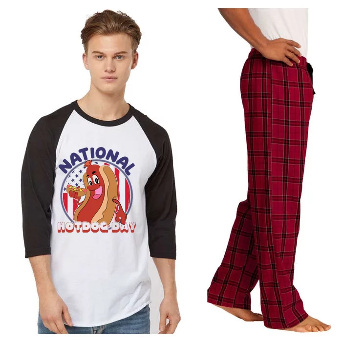 National Hot Dog Day Raglan Sleeve Pajama Set