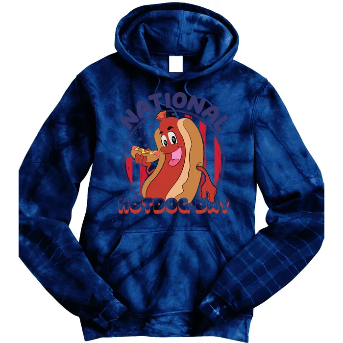 National Hot Dog Day Tie Dye Hoodie