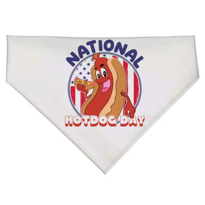 National Hot Dog Day USA-Made Doggie Bandana