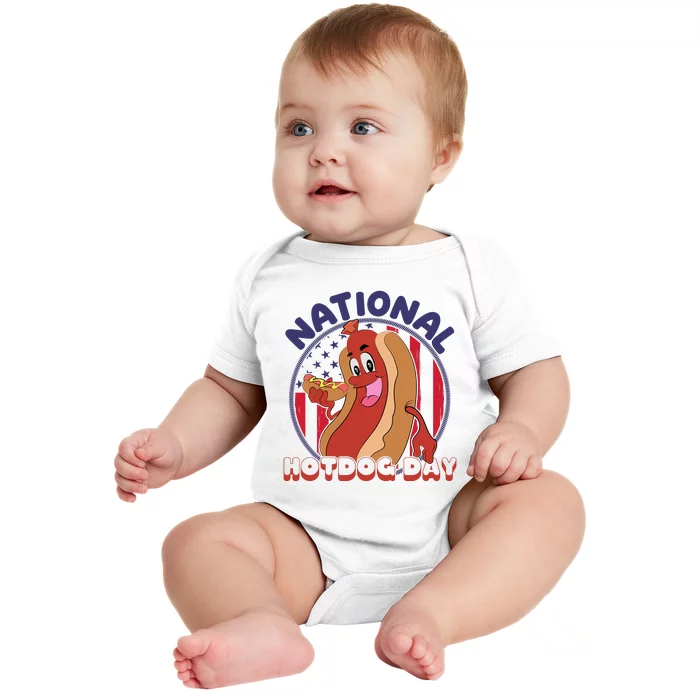 National Hot Dog Day Baby Bodysuit