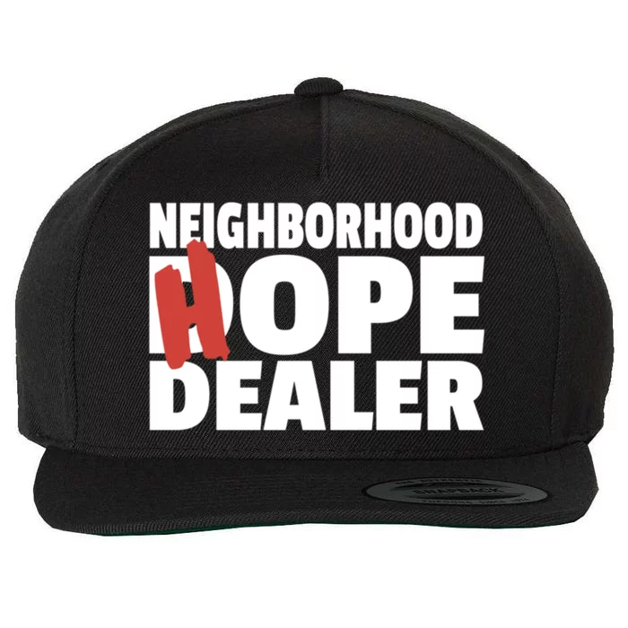 Neighborhood Hope Dope Dealer AA NA Recovery 12 Step Sponsor Wool Snapback Cap