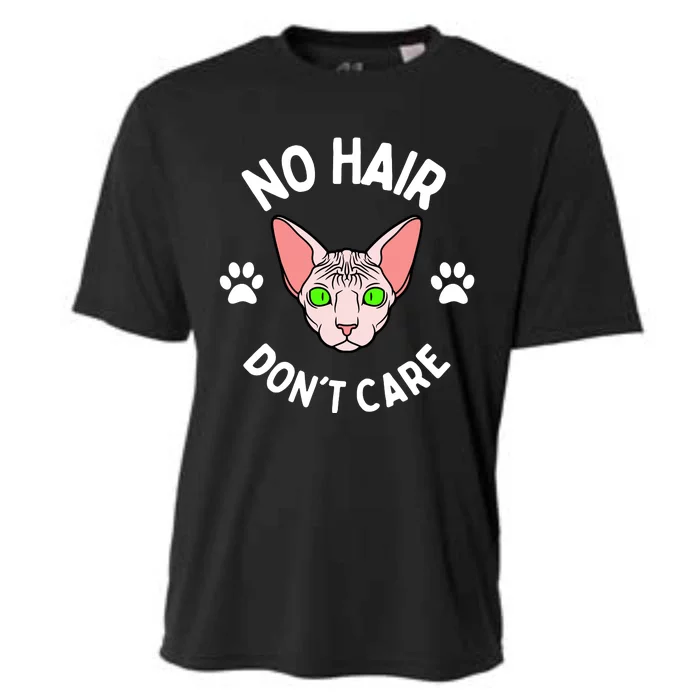 No Hair Dont Care Sphynx Cat Cat Sayings Cooling Performance Crew T-Shirt