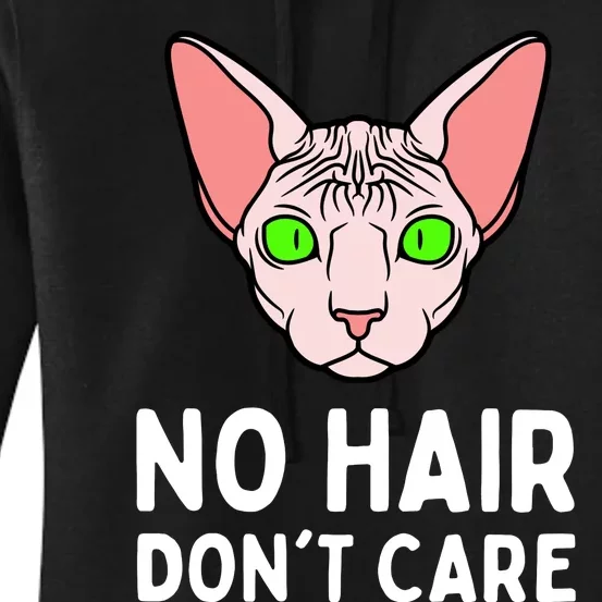 No Hair Dont Care Sphynx Cat Women's Pullover Hoodie