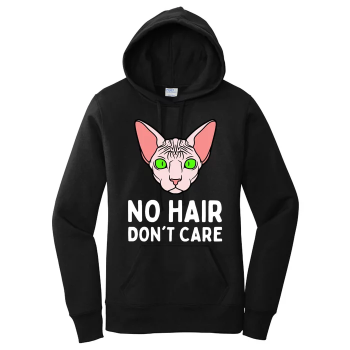 No Hair Dont Care Sphynx Cat Women's Pullover Hoodie