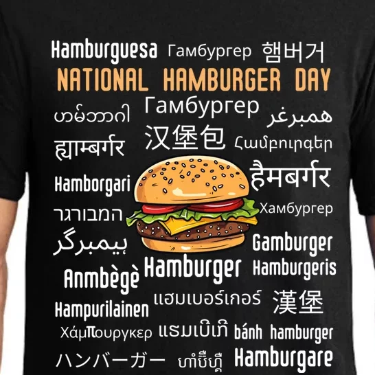 National Hamburger Day American Foods Various Languages Cute Gift Pajama Set