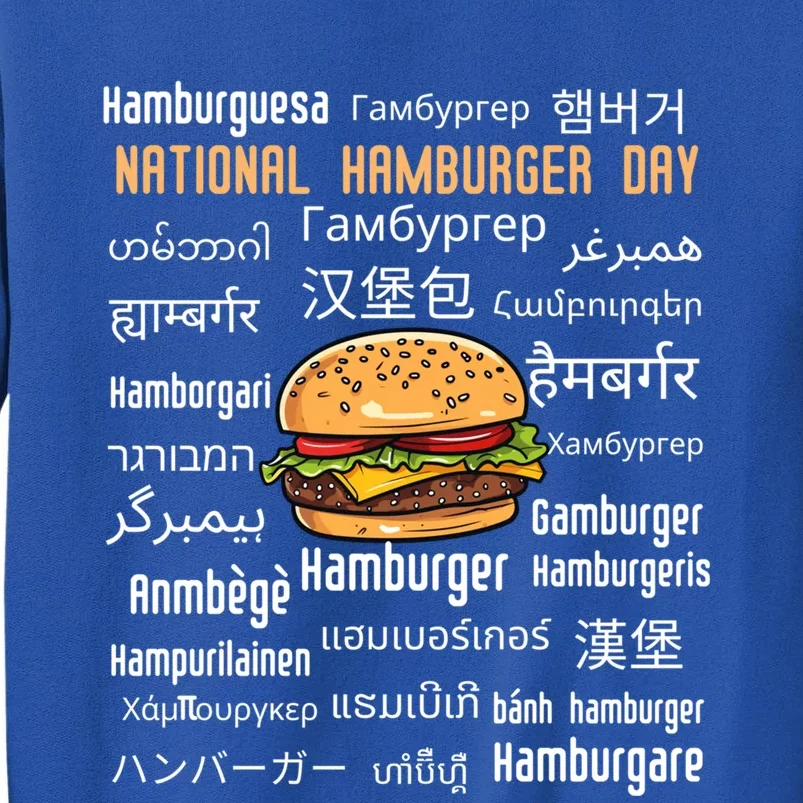 National Hamburger Day American Foods Various Languages Cute Gift Sweatshirt