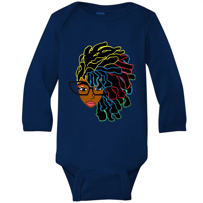 Natural Hair For Black Dreadlock Beauty Design 1 Funny Gift Baby Long Sleeve Bodysuit