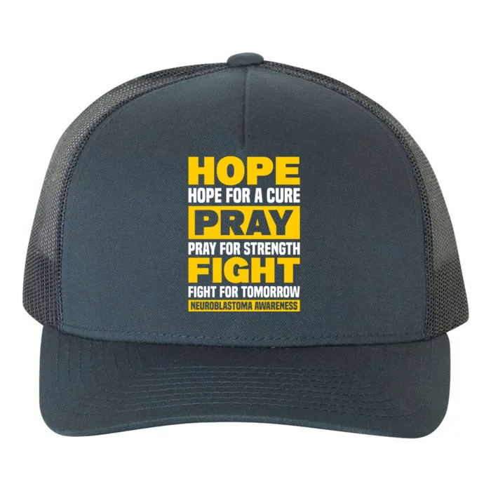 Neuroblastom Hope For Healing Prayers For Strength Gift Yupoong Adult 5-Panel Trucker Hat