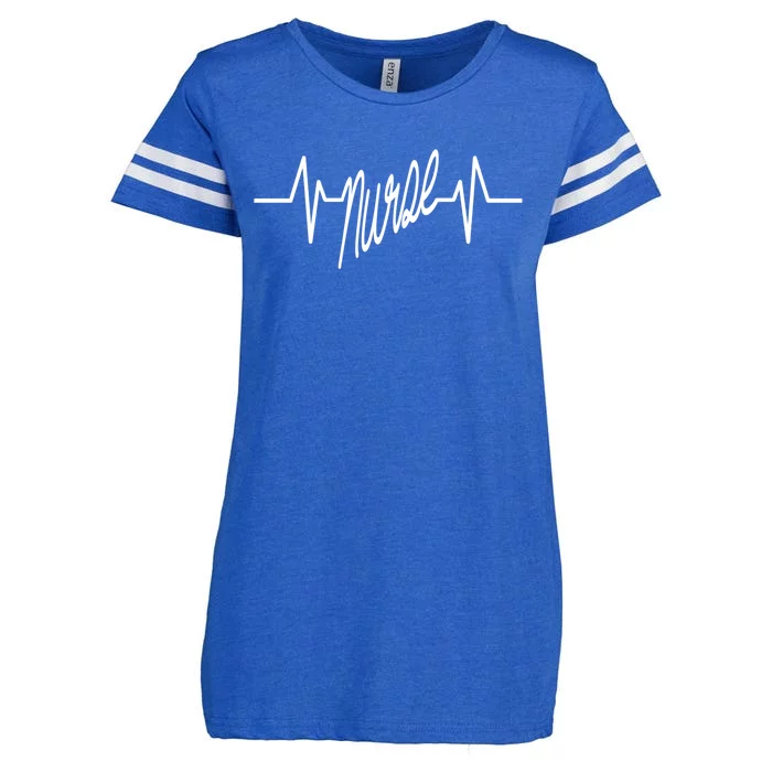 Nurse Heartbeat Funny Gift Enza Ladies Jersey Football T-Shirt