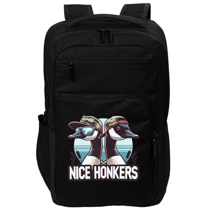 Nice Honker Funny Dad Love Hunting Father Day Funny Gift Impact Tech Backpack