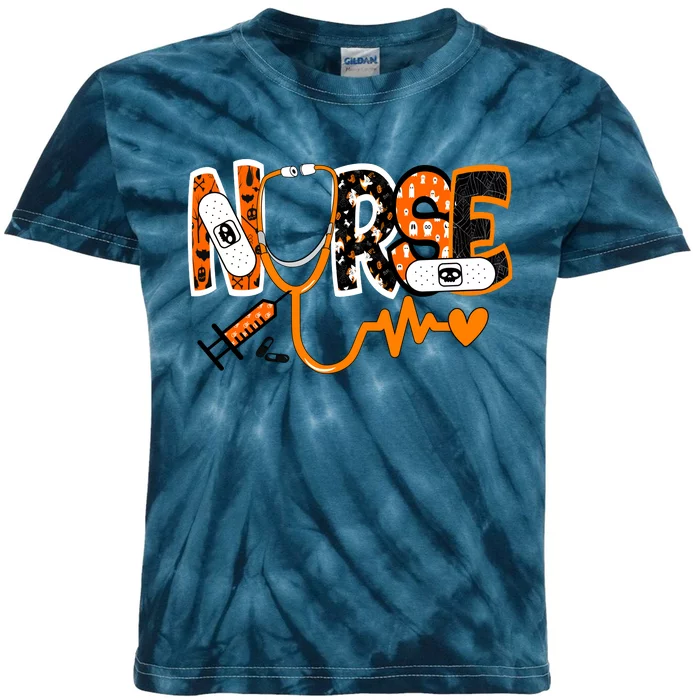 Nurse Halloween Festive Kids Tie-Dye T-Shirt