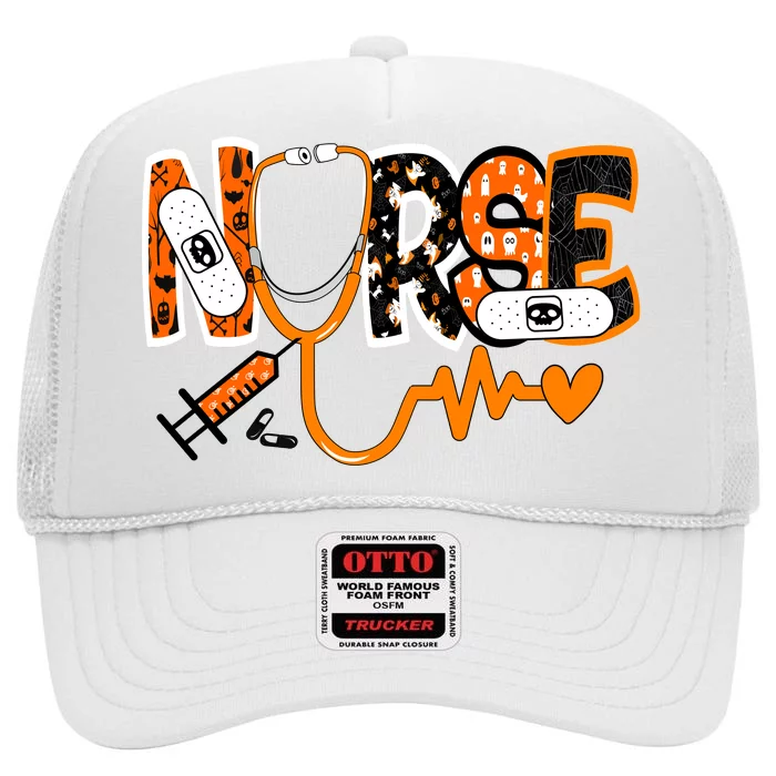 Nurse Halloween Festive High Crown Mesh Trucker Hat