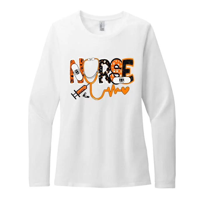 Nurse Halloween Festive Womens CVC Long Sleeve Shirt