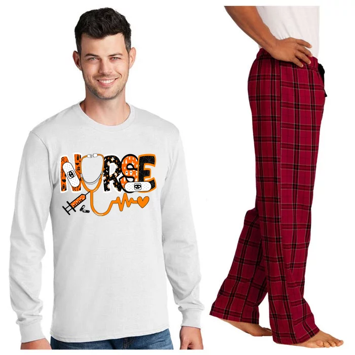 Nurse Halloween Festive Long Sleeve Pajama Set